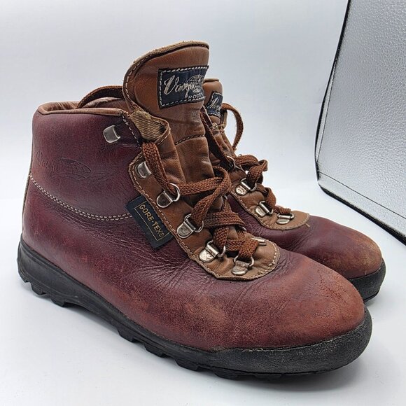 Vasque Gore Tex Womens Hiking Boots 7M Brown Leather Waterproof Italy Camping - Picture 1 of 16